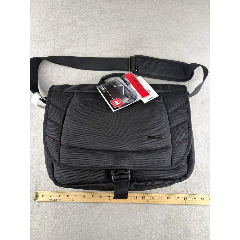 Samsonite Xenon 2 Messenger Bag Black Laptop Case 15.6 49878-1041 NWT